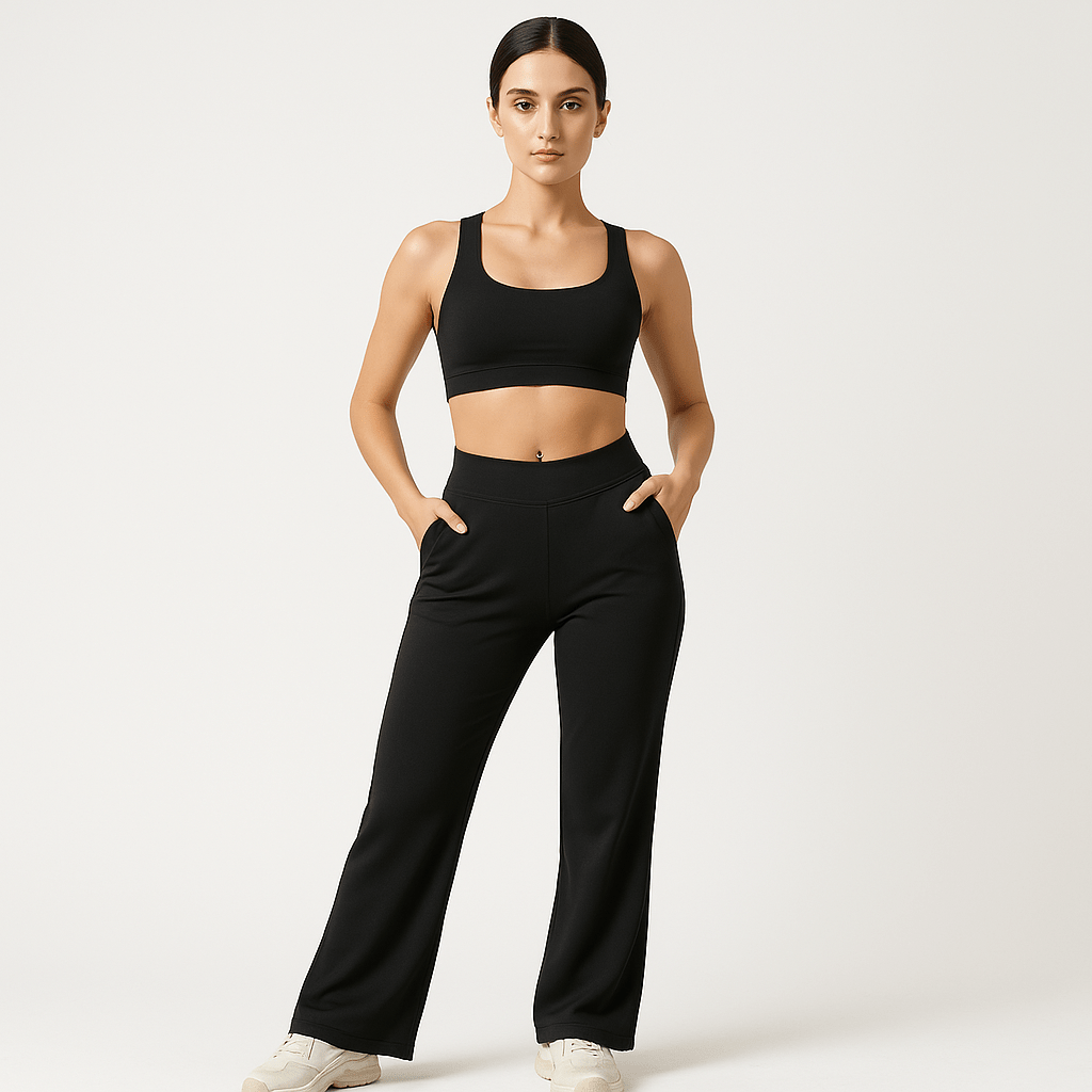 Lavinque Pants Pantalon Évasé Sport | Taille Haute | Confort Stretch