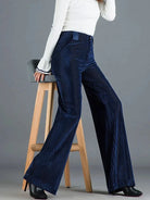 Lavinque Pants Pantalon Évasé Velours | Taille Haute | Élégance Rétro et Confort