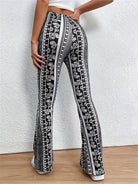 Lavinque Pants Pantalon Flare Femme | Velours & Imprimé Bohème | Look Rétro Chic