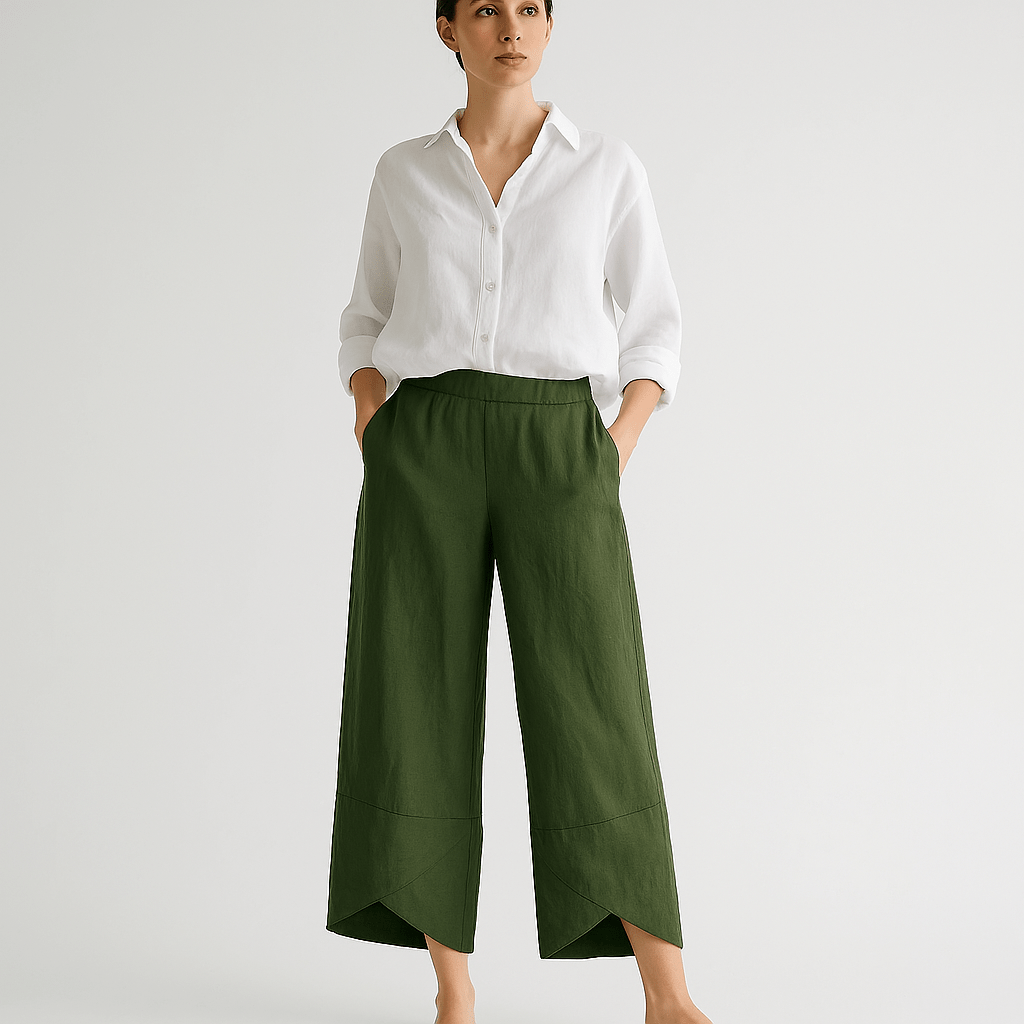 Lavinque Pants Pantalon Large en Lin | Tissu Naturel | Léger et Décontracté