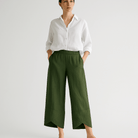Lavinque Pants Pantalon Large en Lin | Tissu Naturel | Léger et Décontracté