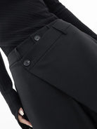 Lavinque Pants Pantalon Large Noir | Effet Drapé | Moderne et Structuré