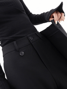 Lavinque Pants Pantalon Large Noir | Effet Drapé | Moderne et Structuré