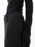 Lavinque Pants Pantalon Large Noir | Effet Drapé | Moderne et Structuré