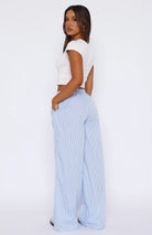 Lavinque Pants Pantalon Large Rayé | Taille Élastique | Confortable et Tendance