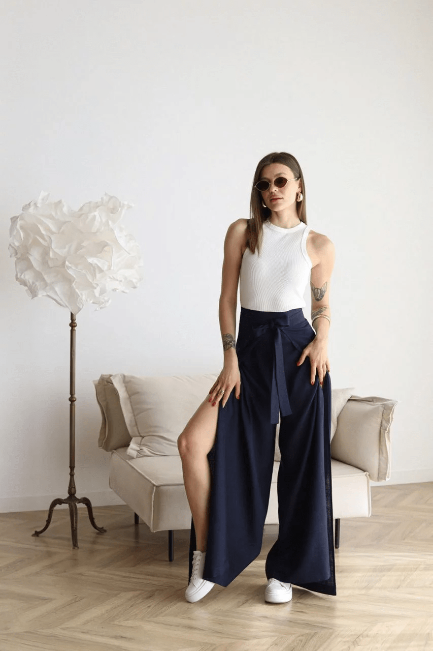 Lavinque Pants Pantalon Large Taille Haute | Élégance & Confort | Style Moderne