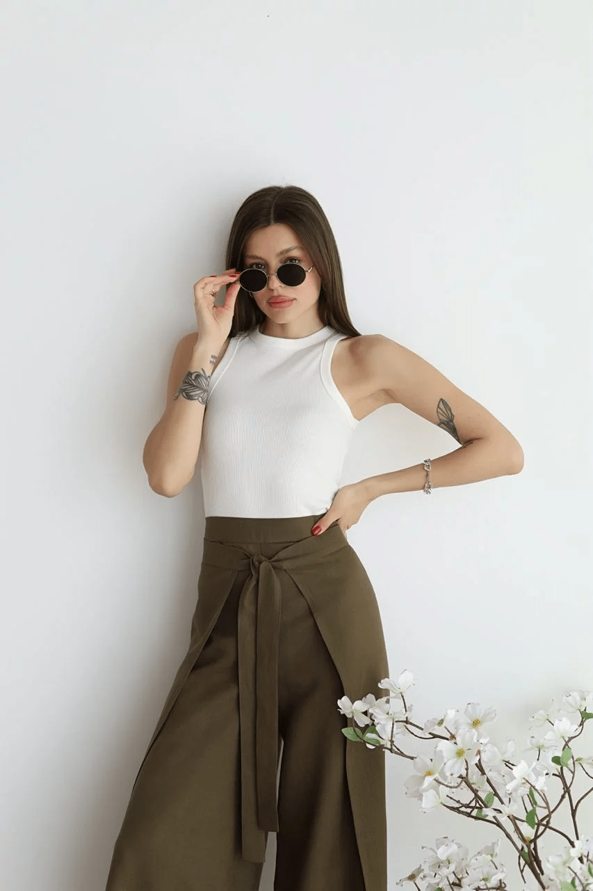 Lavinque Pants Pantalon Large Taille Haute | Élégance & Confort | Style Moderne
