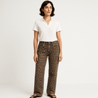 Lavinque Pants Pantalon Léopard Droit | Denim Imprimé | Style Audacieux et Confort Stretch