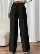 Lavinque Pants Pantalon Taille Haute Écru | Large et Élégant | Chic et Polyvalent