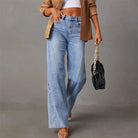 Lavinque Pants S Jean Large Taille Haute | Coupe Évasée | Tendance et Confortable