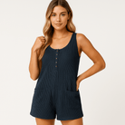 Lavinque Romper Bleu marine / XS Combinaison Décontractée | Sans Manches | Confort Estival