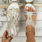 Lavinque Sandals Argent / 36 Sandales Bohème | Bleu | Élégance et Confort Estival