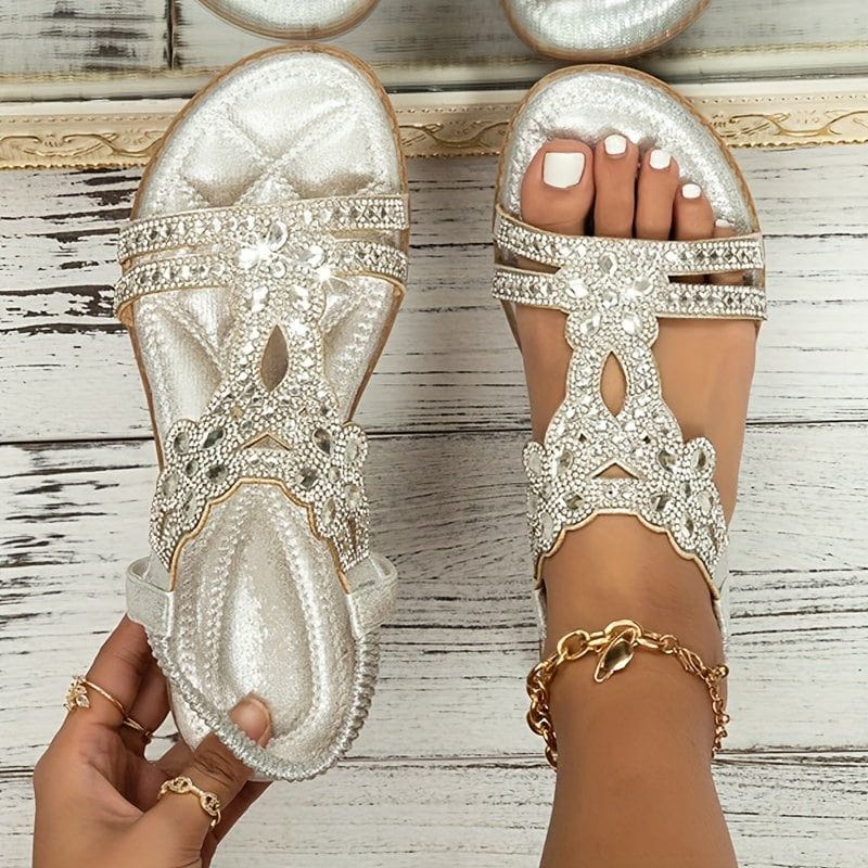 Lavinque Sandals Argent / 36 Sandales Bohème | Bleu | Élégance et Confort Estival