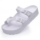 Lavinque Sandals Blanc / 36 Sandales à Boucles | Confort & Polyvalence | Semelle Épaisse