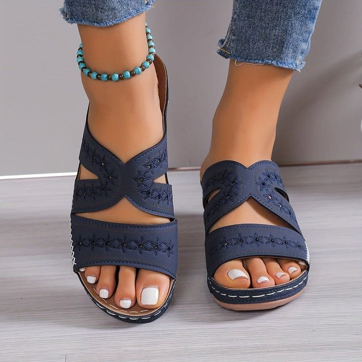Lavinque Sandals Bleu / 35 Sandales Confort | Bleu Marine | Légèreté et Maintien Optimal