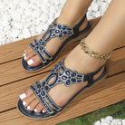 Lavinque Sandals Bleu / 36 Sandales Bohème | Bleu | Élégance et Confort Estival