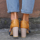 Lavinque Sandals Escarpins à Talon Bloc avec Bride en T | Élégance Rétro | Confort & Style