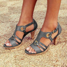 Lavinque Sandals Gris sidéral / 35 Sandales à Talons | Grises | Élégance et Confort
