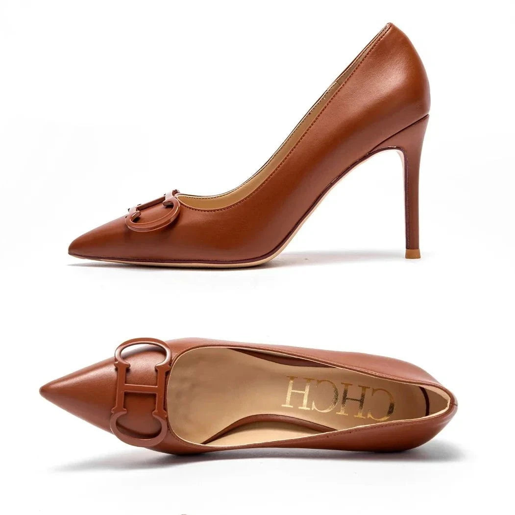 Lavinque Sandals Marron / 36 Escarpins Élégants | Talon Haut | Chic et Sophistiqué