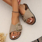 Lavinque Sandals Mules à Boucle | Élégance & Confort | Semelle Ergonomique