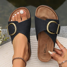 Lavinque Sandals Mules à Boucle | Élégance & Confort | Semelle Ergonomique