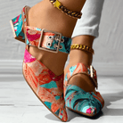 Lavinque Sandals Mules à Talons Imprimées | Élégance & Confort | Design Coloré
