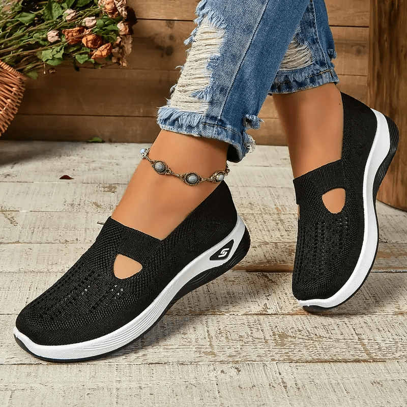 Lavinque Sandals Noir / 36 Baskets Confort en Maille | Légèreté & Respiration | Idéales pour le Quotidien