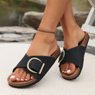 Lavinque Sandals Noir / 36 Mules à Boucle | Élégance & Confort | Semelle Ergonomique