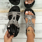 Lavinque Sandals Noir / 36 Sandales Bohème | Bleu | Élégance et Confort Estival