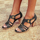 Lavinque Sandals Noir saphir / 35 Sandales à Talons | Grises | Élégance et Confort