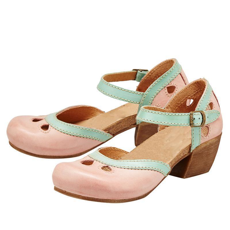 Lavinque Sandals Rose / 34 Chaussures Vintage Femme | Élégance Rétro | Confort et Style