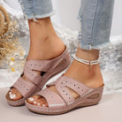 Lavinque Sandals Rose / 35 Sandales Compensées Confort | Élégance & Soutien | Idéales pour l'Été