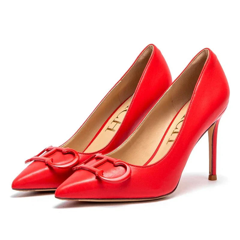 Lavinque Sandals Rouge / 36 Escarpins Élégants | Talon Haut | Chic et Sophistiqué