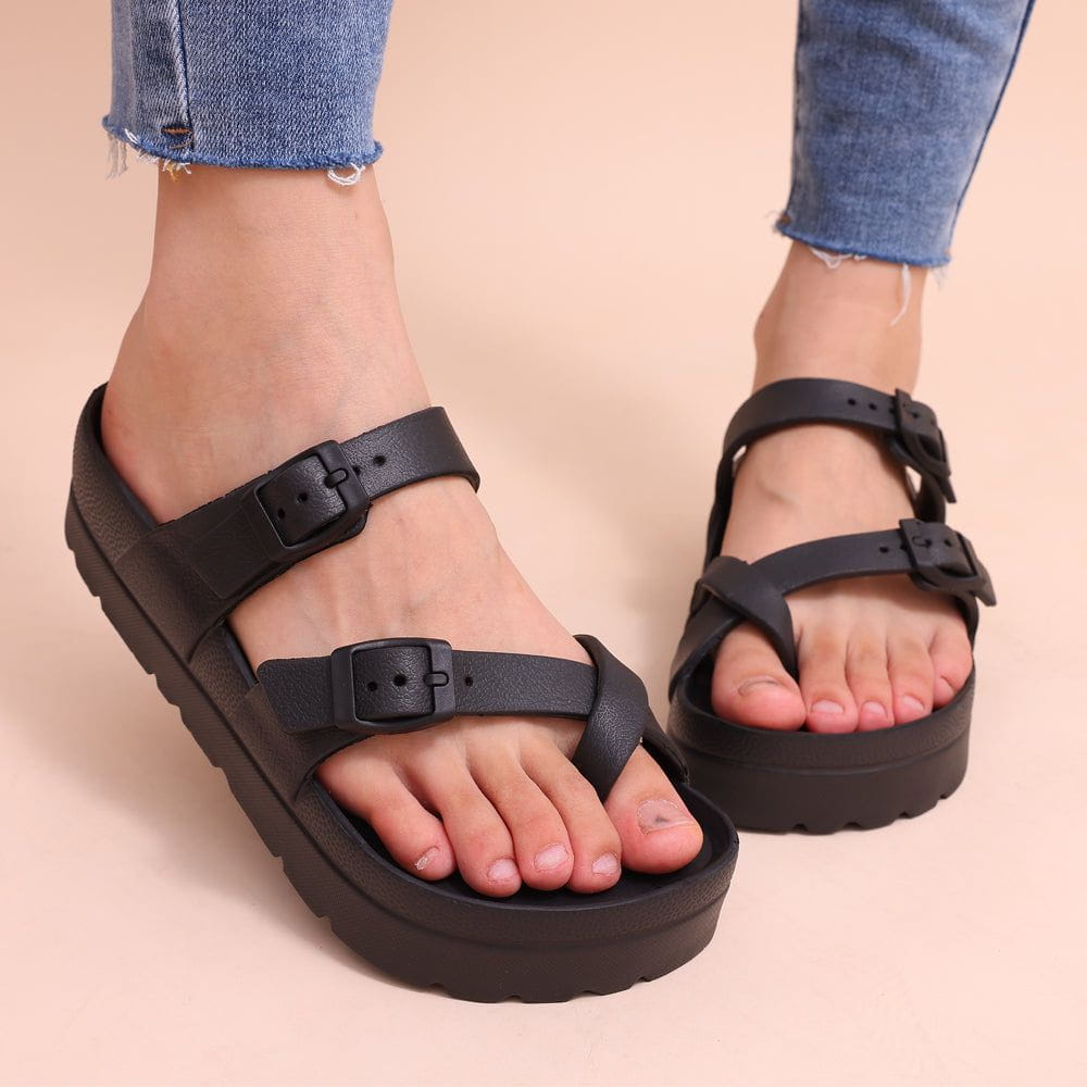 Lavinque Sandals Sandales à Boucles | Confort & Polyvalence | Semelle Épaisse