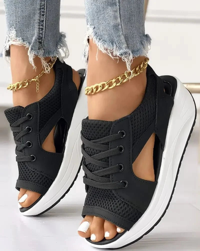 Lavinque Sandals Sandales Baskets à Semelle Épaisse | Confort Style | Look Sport-Chic