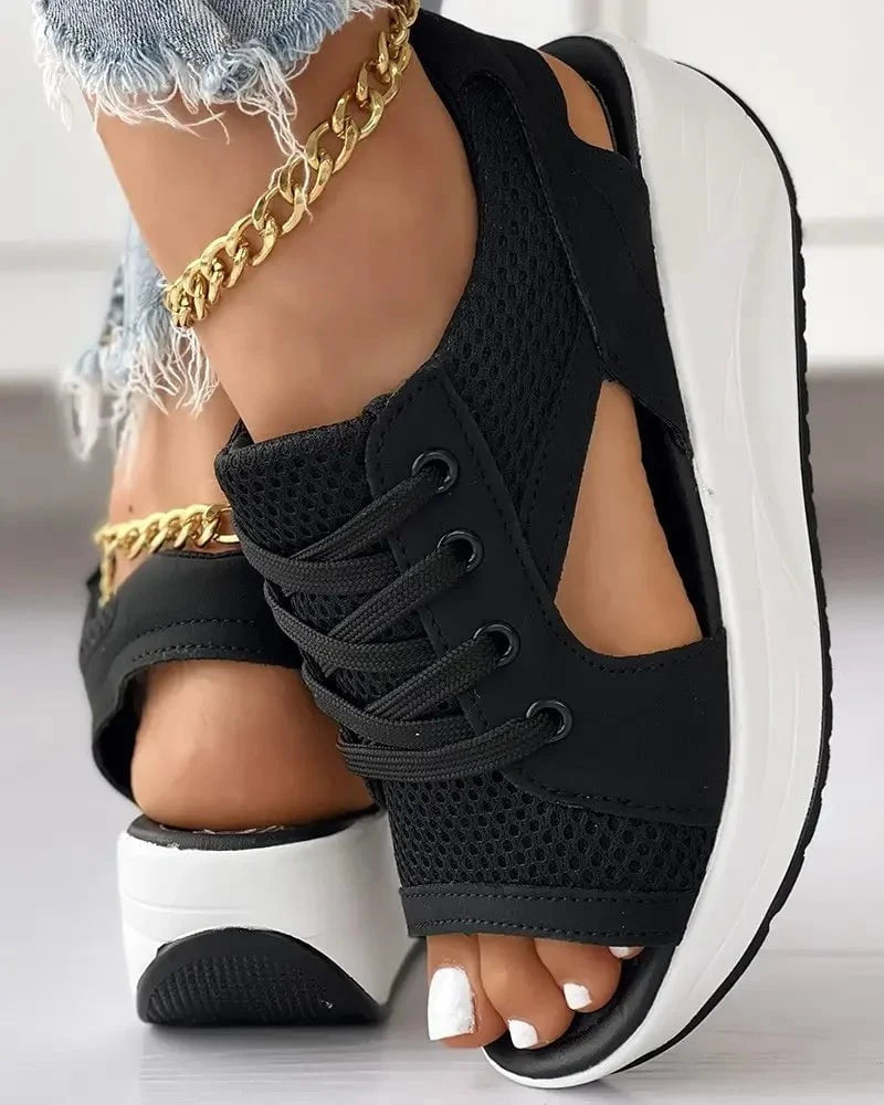 Lavinque Sandals Sandales Baskets à Semelle Épaisse | Confort & Style Sportif | Design Aéré