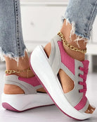 Lavinque Sandals Sandales Baskets à Semelle Épaisse | Confort & Style Sportif | Design Aéré