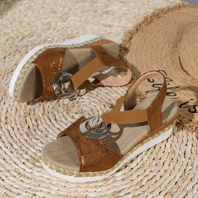 Lavinque Sandals Sandales Compensées Femme | Élégance & Confort | Idéales pour l'Été
