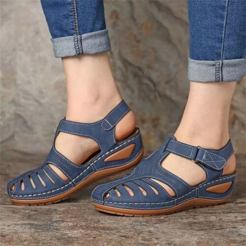 Lavinque Sandals Sandales Confort en Cuir | Respirantes & Élégantes | Talon Compensé