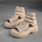 Lavinque Sandals Sandales Montantes en Cuir | Confort & Style | Semelle Épaisse