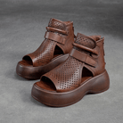 Lavinque Sandals Sandales Montantes en Cuir | Confort & Style | Semelle Épaisse