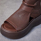 Lavinque Sandals Sandales Montantes en Cuir | Confort & Style | Semelle Épaisse