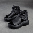 Lavinque Sandals Sandales Montantes en Cuir | Confort & Style | Semelle Épaisse