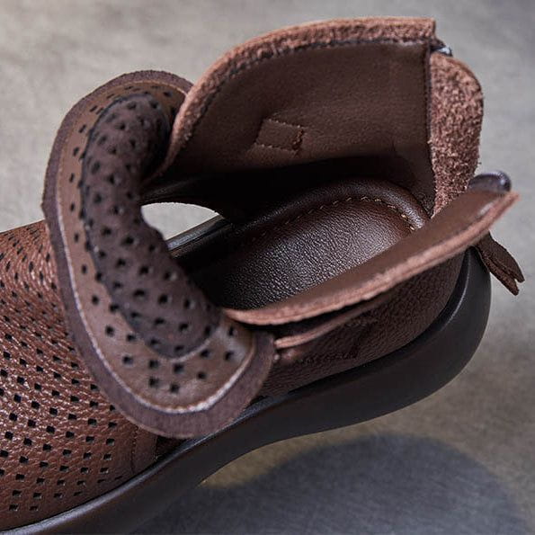 Lavinque Sandals Sandales Montantes en Cuir | Confort & Style | Semelle Épaisse