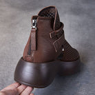 Lavinque Sandals Sandales Montantes en Cuir | Confort & Style | Semelle Épaisse