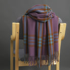 Lavinque Scarfs Pourpre Écharpe à Carreaux | Laine & Acrylique | Chaude et Élégante
