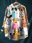 Lavinque shirt Couleurs des chiens / S Chemise Oversize | Imprimé Chiens | Style Original et Décontracté