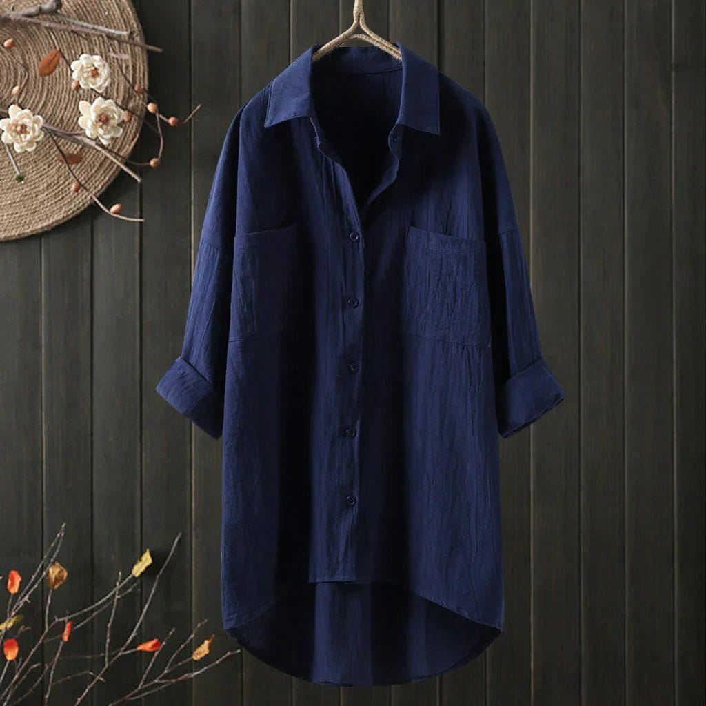Lavinque Shirts Bleu / S Chemise Oversize | Élégance Décontractée | Polyvalente et Chic