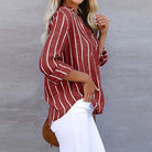 Lavinque Shirts Chemise Rayée en Lin | Décontractée | Légère et Élégante