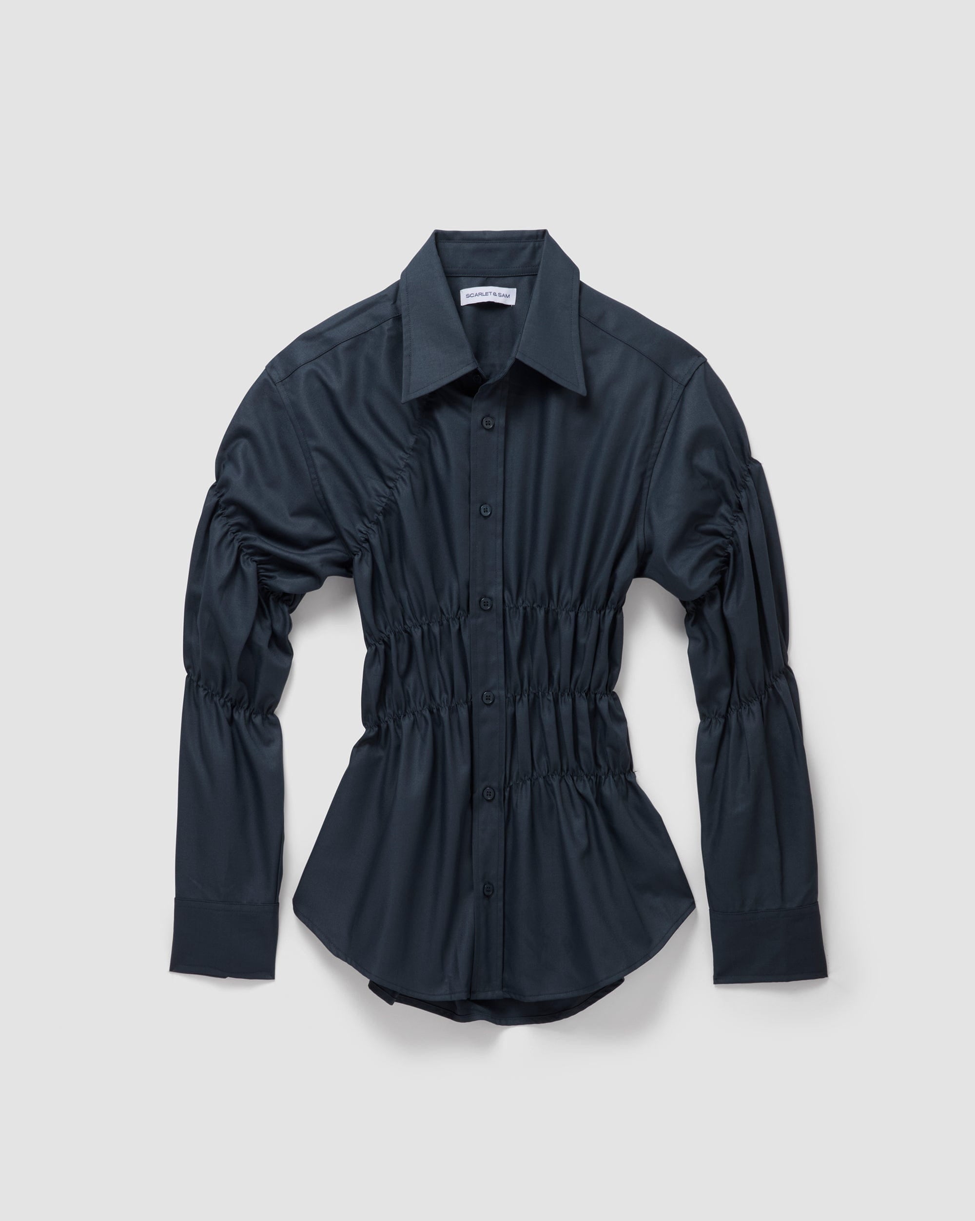 Lavinque Shirts Chemise Satinée Cintrée | Noir | Style Chic et Moderne